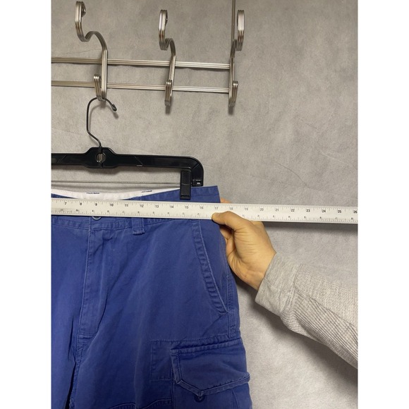 Polo Ralph Lauren Shorts Men 34 Blue Cargo Heavyweight Outdoor Hiking Twill Camp - Picture 2 of 9